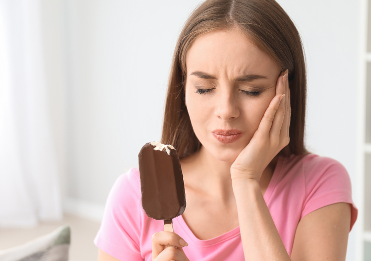 冷たい甘いもので歯がしみる